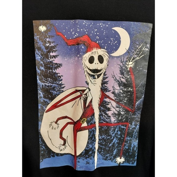 Jack Skellington Christmas graphic black sweatshirt adult medium - Picture 2 of 4